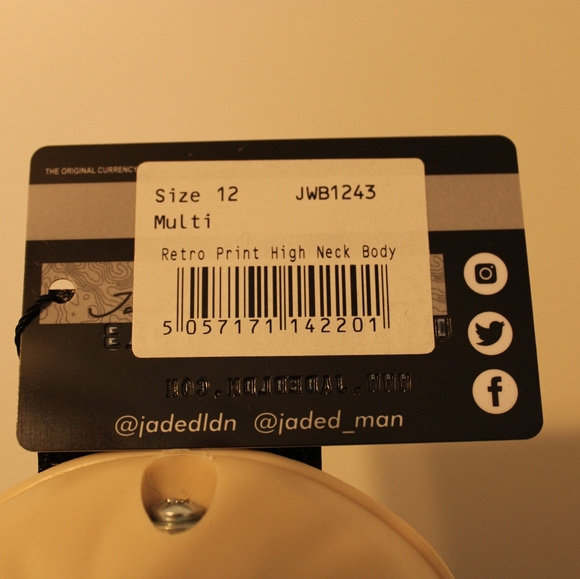 Jaded London Retro Print High Neck Body Suit - Picture 2 of 5